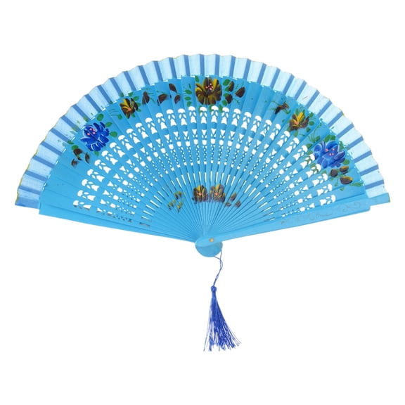 Tizuqe Spanish Double Sided Painted Folding Fan Decorative Ornament Crafts Supplies for Children Girl Boys Festival Holiday