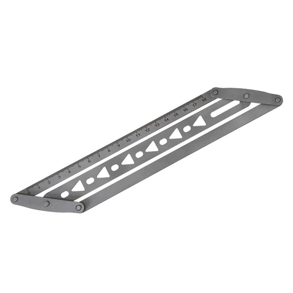 Tizuqe Stainless Steel Belt Hole Punching Positioning Guide Ruler with Scale Marking Belt Hole Punching Guide Stainless Steel Belt Positioning Template