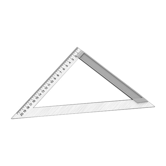 Tizuqe Stainless Steel Triangles Ruler 150mm/200mm/300mm Measuring Tool Protractors