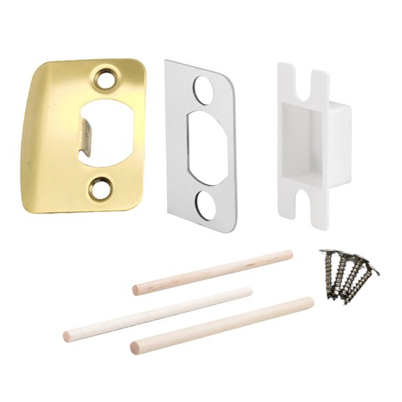 Tizuqe Standard Door Lock Latches Reinforcement set Elegant Polished Door Strikes Plate Set Simple Installation for Home Security