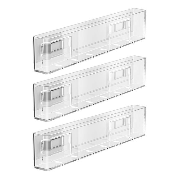 Tizuqe Stylish Acrylic Wall Mounted Bookshelf Compact Acrylic Door Mount Bookshelf Space Saving Magazine Storage Stand Holder