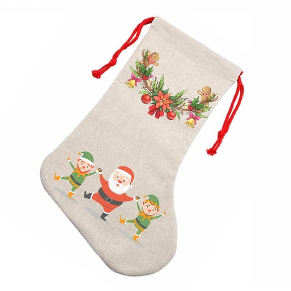 Tizuqe Sublimation Blank Christmas Stocking Double Sided Ornament Heat Transfer Craft