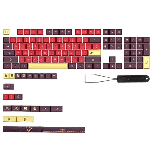 Tizuqe Thick PBT Keycap Dye Subbed 130 Keys Keycaps For Mechanical Cherry MX Switches