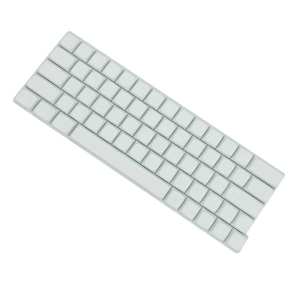 Tizuqe 64Key Blank Keycaps, Thick PBT White Keycaps for Game Mechanical Keyboard Minimalistic White Keycap Set