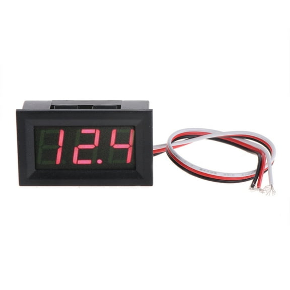 Tizuqe Three-Wire Voltage Meter Digital Mini Voltmeter Gauge Tester for Car Motorcycle
