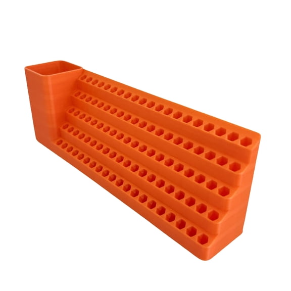 Tizuqe Tool Organizer Box ABS 20-100 Hole Capacity Secure Screwdriver Bit Holder Case