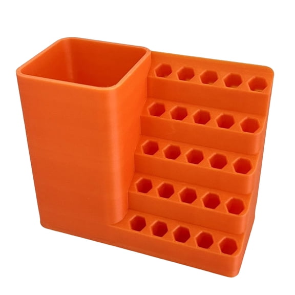 Tizuqe Tool Organizer Box ABS 20-100 Hole Capacity Secure Screwdriver Bit Holder Case
