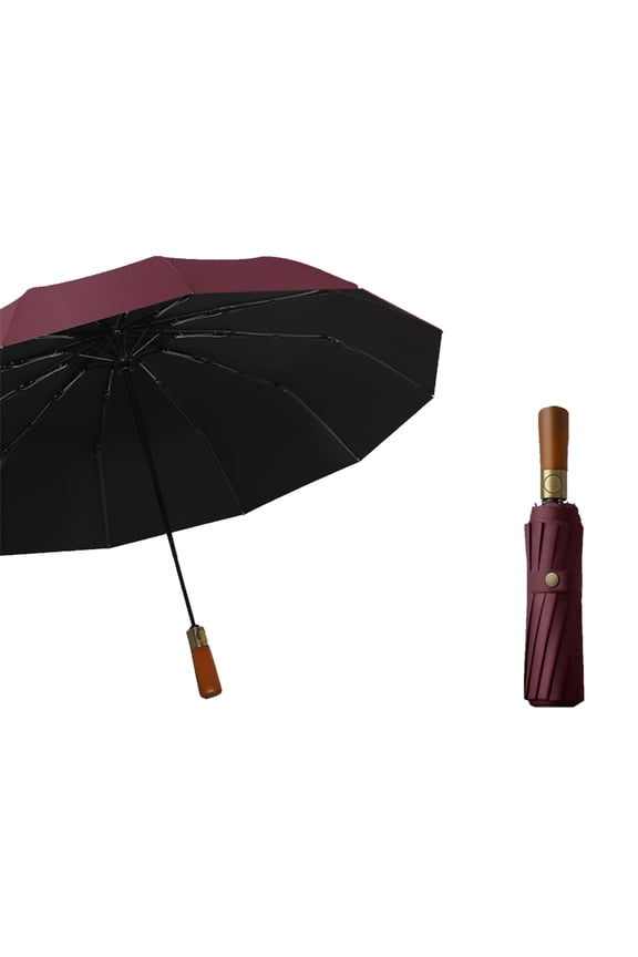 Travel Umbrella Automatic Umbrella 12 Ribs Collapsible Umbrella Gift for Parents