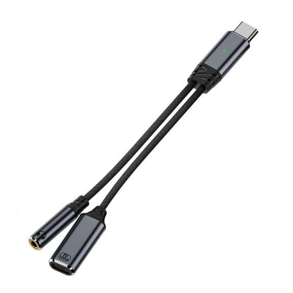 Tizuqe Type C PD100W Charging and 3.5mm Auditory Output Cable 15CM for Long Journey and Fitness Activity Splitter Cord