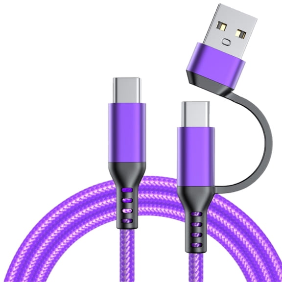 Tizuqe Type C/USB Male to Type C Male Connectors Wire 60W Charging Line Data & Power Cable for Connecting Computers