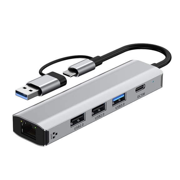 Tizuqe Type C to RJ45 Networking Adapter Ethernet 100mbps/1000mbps Hub USB3.0 USB2.0 Docking Station for PC Laptop Internet