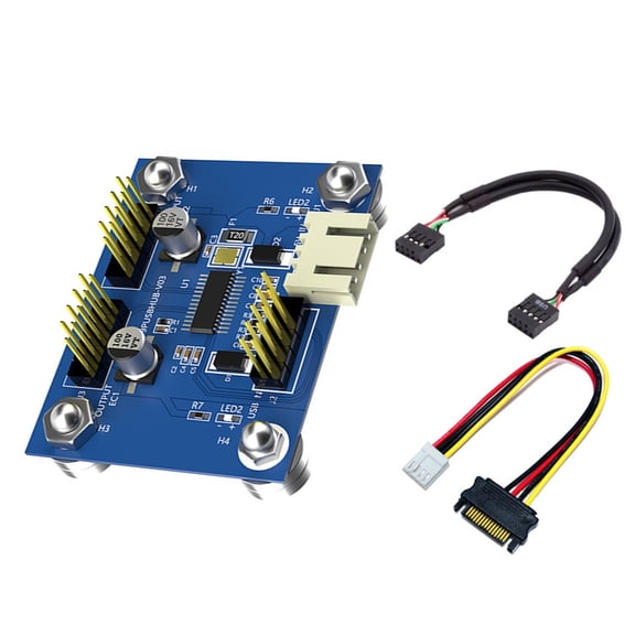 Tizuqe USB 2.0 9Pin Header Splitter Adapter For Motherboards Internal Port Expansion