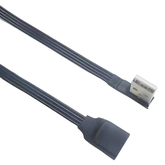 Tizuqe USB 2.0 Male to Female Short Cable 90Degree Angled for Efficient Charging and Data Transmission in Tight Space