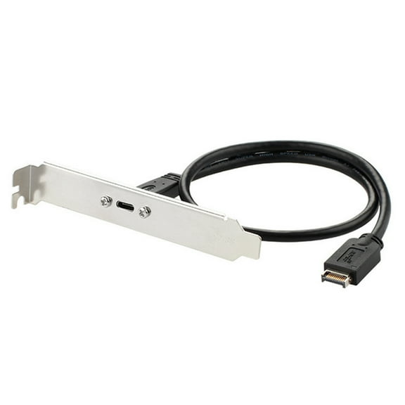 Tizuqe USB 3.1 Front Panel Type E to Type C Extension Cable 10 Gbit/S Internal Adapter Wire (50cm) with PCI Baffle