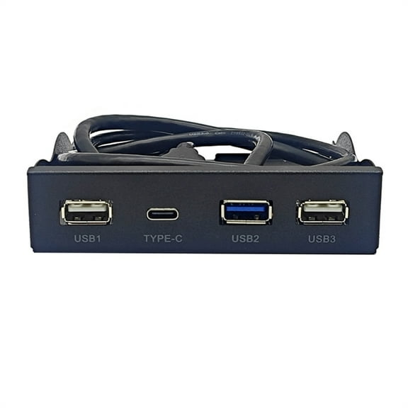 Tizuqe USB HUB USB 3.2 Type C USB 3.2 Front Panel 3.5mm Headphone Jacks Mic Expansion Desktop Adapter 3.5 "Floppy Bay