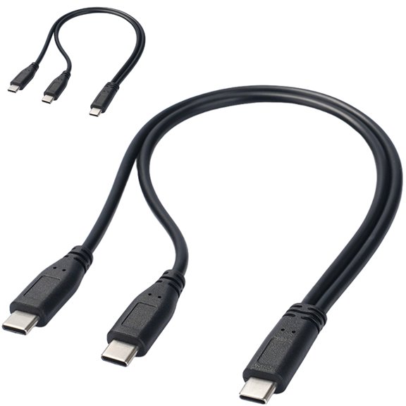 Tizuqe USB C to Double USB C Female/Male Type C Connector Headphone Type C Charging