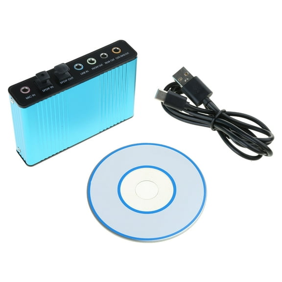 Tizuqe USB External Sound Card 6 Channel 5.1 / 7.1 Surround Adapter Audio S/PDIF for PC Analog and Digital Audio Equipment