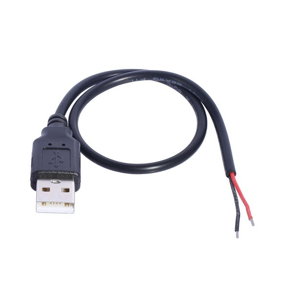 Tizuqe USB Pigtail 2Pin Cable USB Male to 2Pin Wire Pigtail Cable USB Power Cable Extension Connector for LED Light Routers