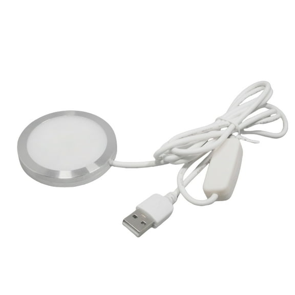 Tizuqe USB Power 5V3W LED Desk Lamp Round Base LED Under Cabinet Puck Light For Office And Bedroom Use
