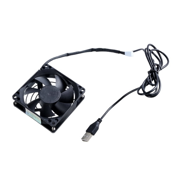 Tizuqe USB Powered Cooling Fan System with Adjustable Thermostat for AV Cabinets and Home Theater 80mm