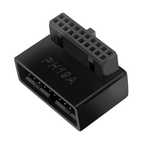 Tizuqe USB3.0 19P/20P Motherboard 90Degree Adapter Plug Port Desktop Computer Accessory