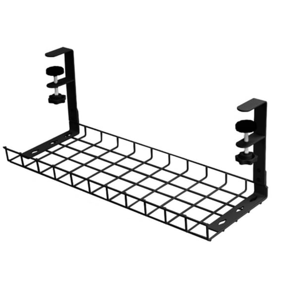 Tizuqe Under Table Storage Rack Metal Cable Management Tray Home Office Desk Wire