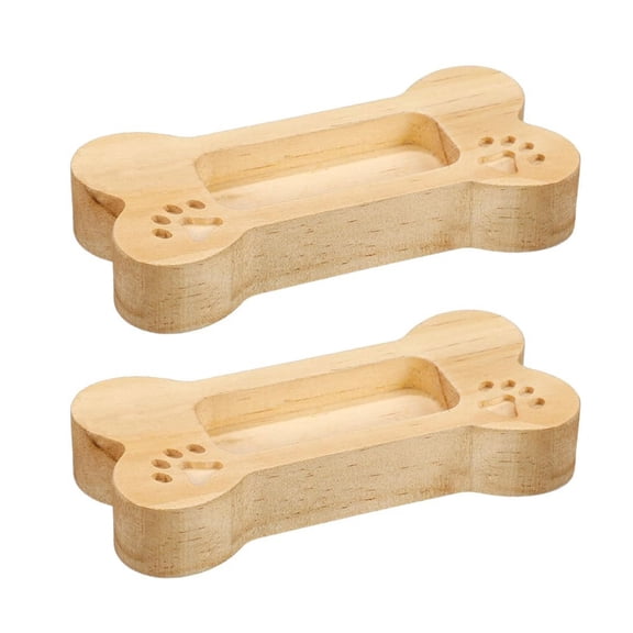 Tizuqe Multipurpose Wood Business Card Display Stand Paws Shape Professional Office Decoration Office Supplies for Daily Use