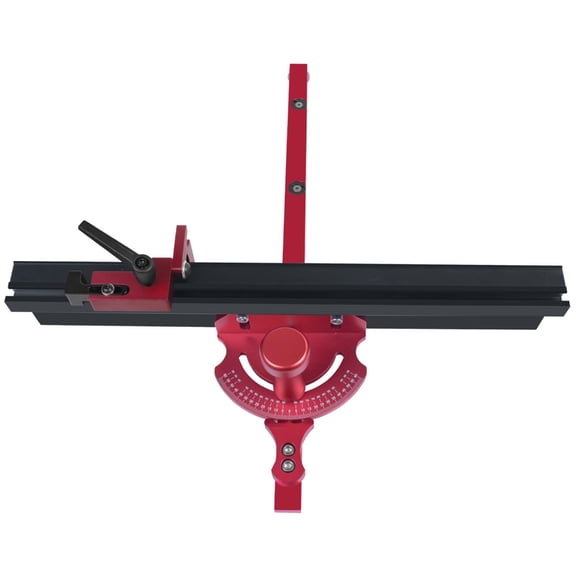 Tizuqe Universal Table Miter Gauge with Fixed Angle Gear Shifting Hole,Miter Protractor Aluminium Push Handle T Track