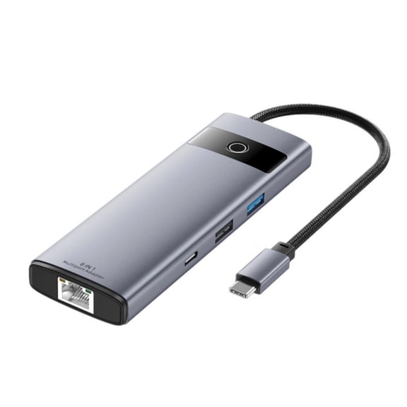 Tizuqe Universal Type C Hubs 4K HDTV PD100W USB3.0 Ethernet Adapter for Laptops Tablets