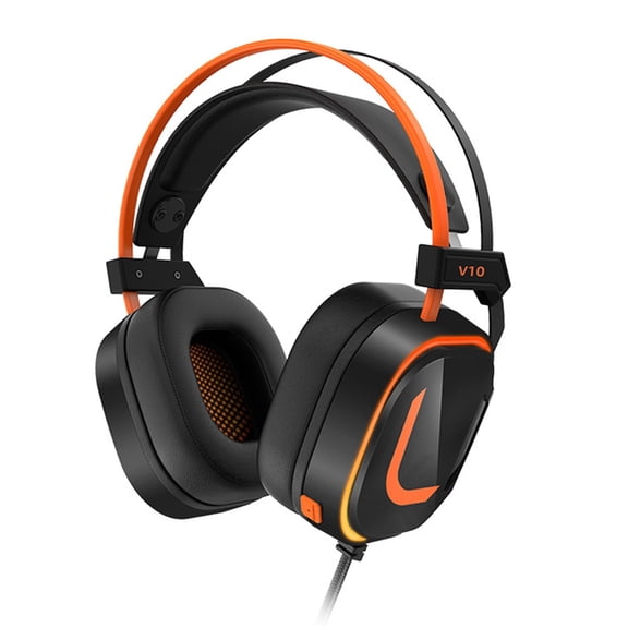 Tizuqe V10 Computer Gaming Headsets Headphones with Touchable Volumes Control, Skin Friendly Leather, and Breathable Earmuffs