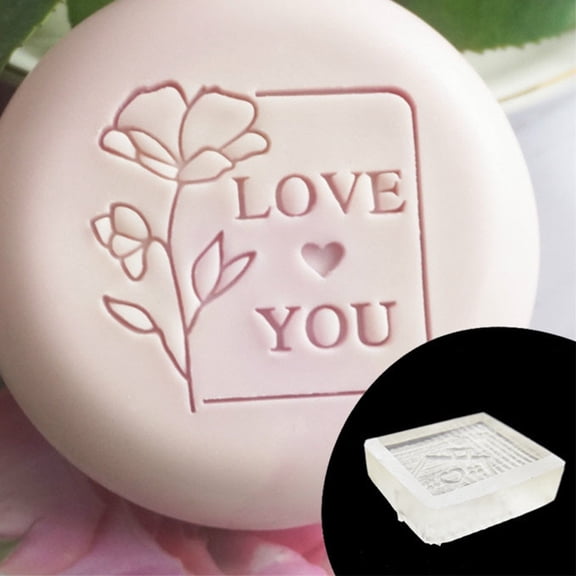 Tizuqe Valentines Day Handmade Soap Making Stamp DIY Natural Organic Soap Making Tool
