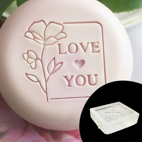 Tizuqe Valentines Day Handmade Soap Making Stamp DIY Natural Organic Soap Making Tool