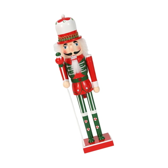 Tizuqe Vintage Inspired Soldier Statue Elegant Christmas Decor Wooden Nutcrackers Desktop Ornament Decor for Family and Friends