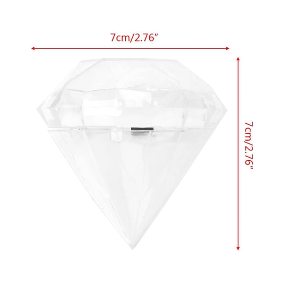 Tizuqe Wedding Party Home Clear Shape Transparent Plastic Candy Box Favor Decor