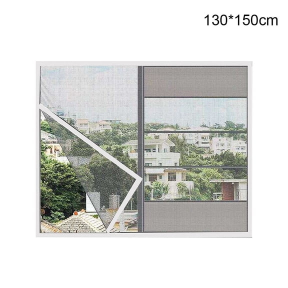Tizuqe Window Screen with Strong Snap Button Adjustable Anti-mosquito Window Netting