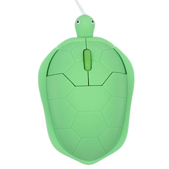 Tizuqe Green for Turtle Shape USB Wired Corded Mouse Optical Mice for Notebook PC Laptop Computer 1200DPI 3 Buttons with 3.6 Fe
