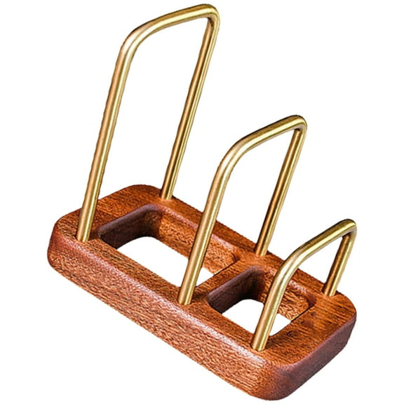 Tizuqe Wood Base Rack for Cutting Boards Trays Pans Storage Multi Purpose Kitchen Countertop Organizer Chopping Board Holder