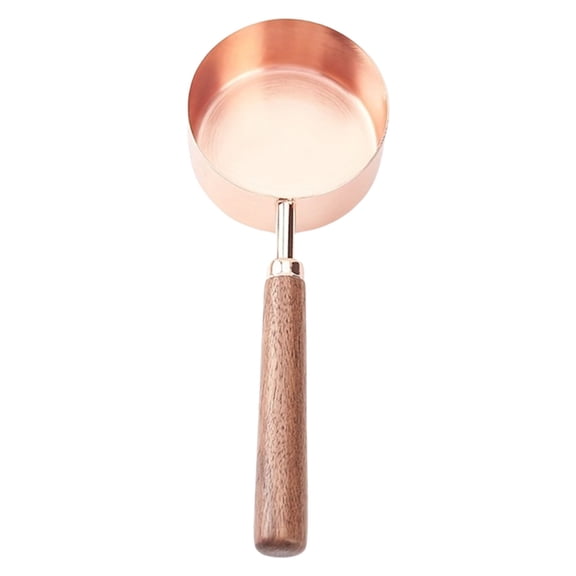 Tizuqe Wood Handle Melting Spoon for Seal Stamp Flat Bottom Metal Melting Spoon