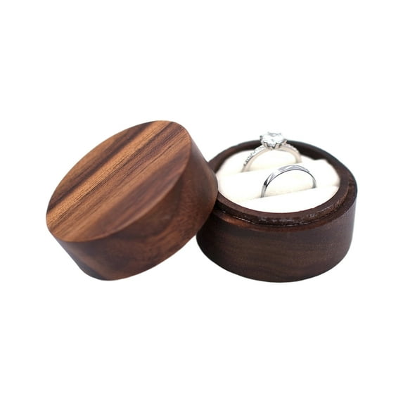 Tizuqe Wood Rings Box Wedding Rings Display Case For Engagement Proposal Anniversary