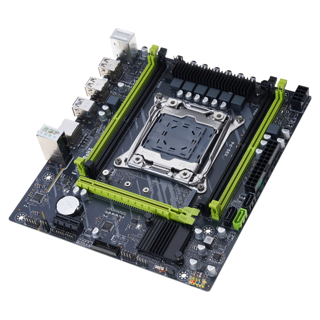 Tizuqe X99-P4 Computer Motherboards LGA2011 4xDDR4 2xUSB3.0 6xUSB2.0 PCIE M.2 Gaming Motherboards LGA2011-3 E5 DDR4 Memory Slot