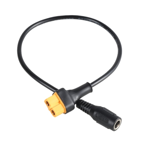 Tizuqe XT60 Female to 5.5x2.1mm Power Adapter Cable for FPV Display and Solar Panel Battery Connector Cord 32CM 12.6in