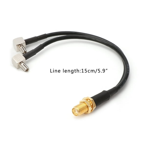 Tizuqe Y Type SMA Female To 2 x TS9 Male Plug Splitter Combined Pigtail Cable RG174 15c