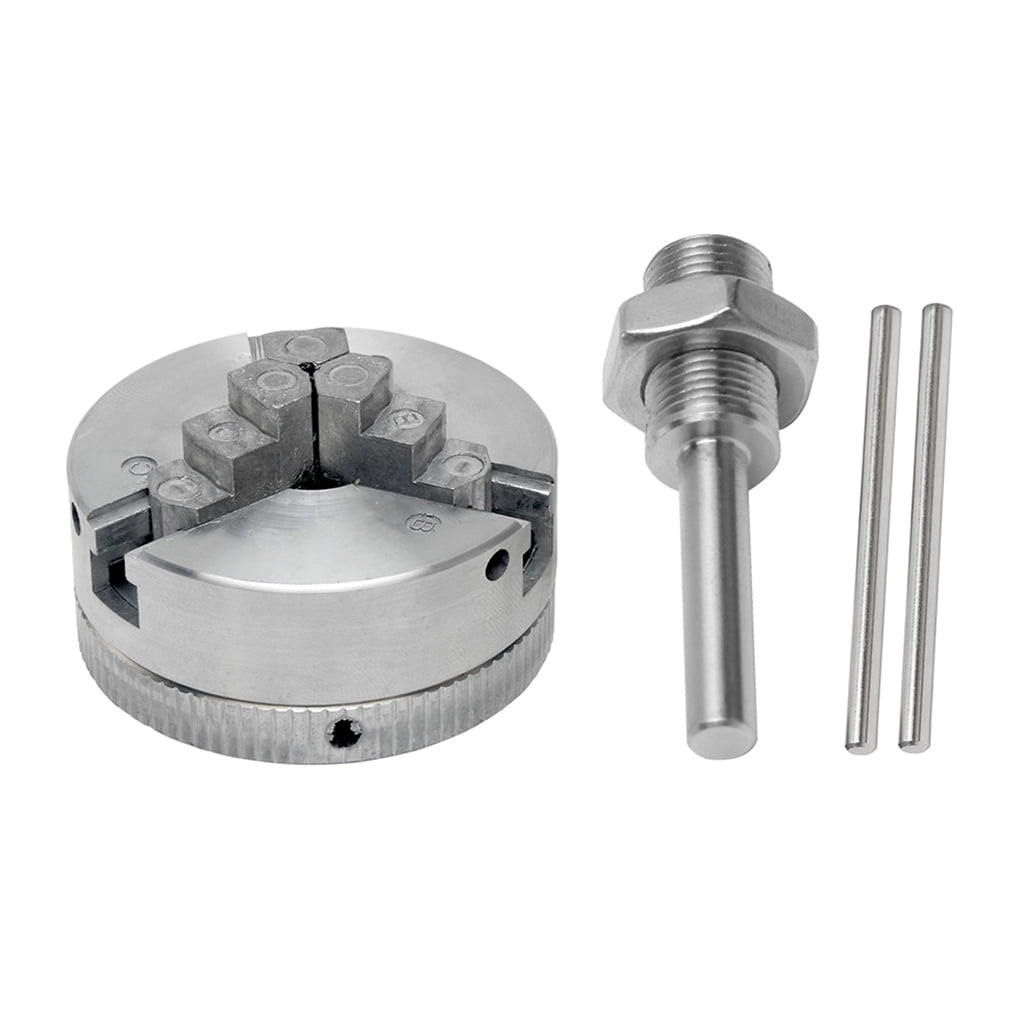 Tizuqe Zinc Alloy 3-Jaw Self Centering Lathe Chuck with Connecting Rod for Drilling