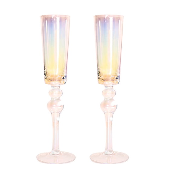 Tizuqe Creative Champagne Flutes Simple Beer Glass Goblet Crystal Sparkling Wine Gl