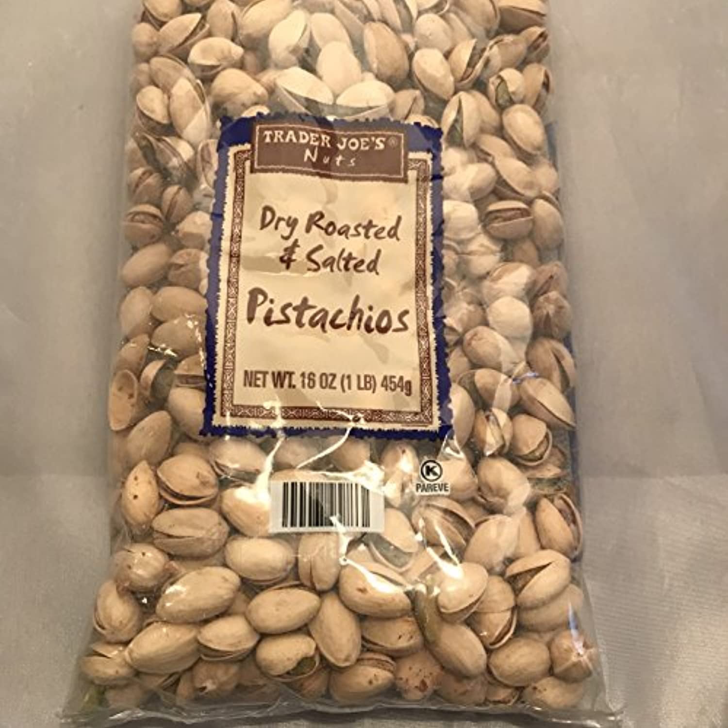 Tj Dry Roasted And Salted Pistachios 2 Bags 32 Oz Total (2 Pack)