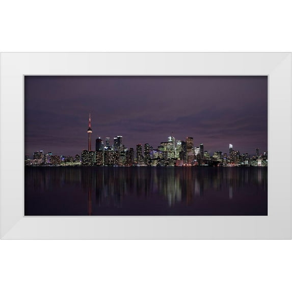 Tjandra, C.S. 32x20 White Modern Wood Framed Museum Art Print Titled - Toronto