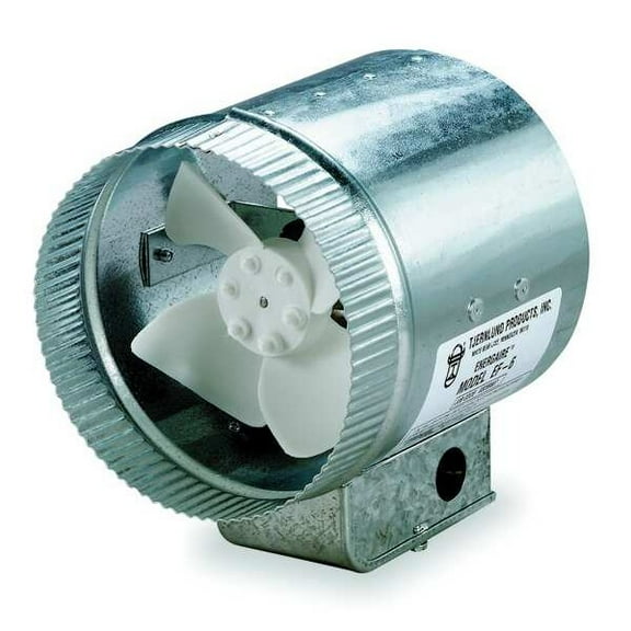 Tjernlund EF-6 Duct Booster Commercial Grade Duct Fan for 6 Inch Round Duct