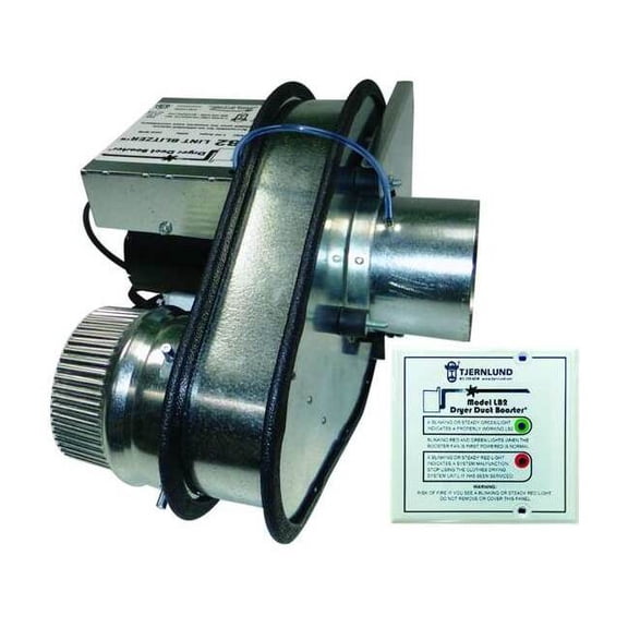 Tjernlund Products Dryer Booster Duct Fan,60Hz,120VAC,50W LB2