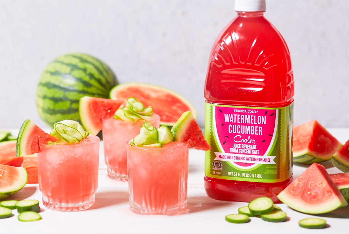 TJS Watermelon Cucumber Cooler, Light Refreshing Juice Blend