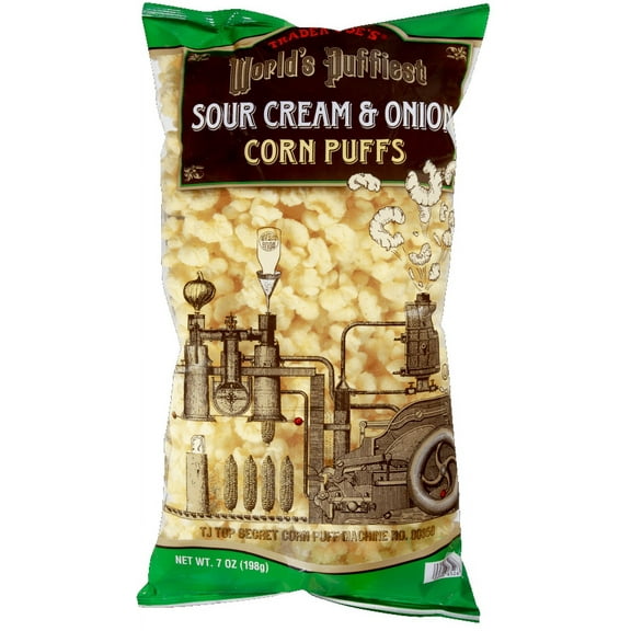 2X-Tjs World's Puffiest Sour Cream & Onion Corn Puffs-7 Oz